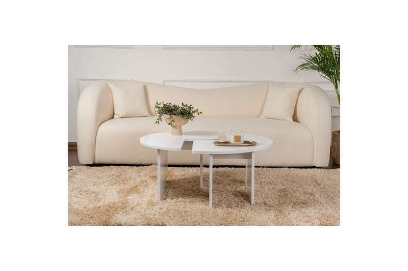 Sohvapöytä Haruya Luonnonvalkoinen - Luonnonvalkoinen - Huonekalut - Pöytä & ruokailuryhmä - Apupöytä & sivupöytä - Sarjapöytä