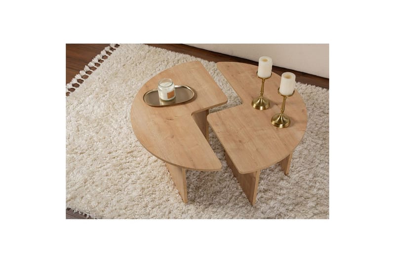 Sohvapöytä Haruya Tammi - Tammi - Huonekalut - Pöytä & ruokailuryhmä - Apupöytä & sivupöytä - Sarjapöytä