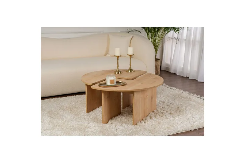 Sohvapöytä Haruya Tammi - Tammi - Huonekalut - Pöytä & ruokailuryhmä - Apupöytä & sivupöytä - Sarjapöytä