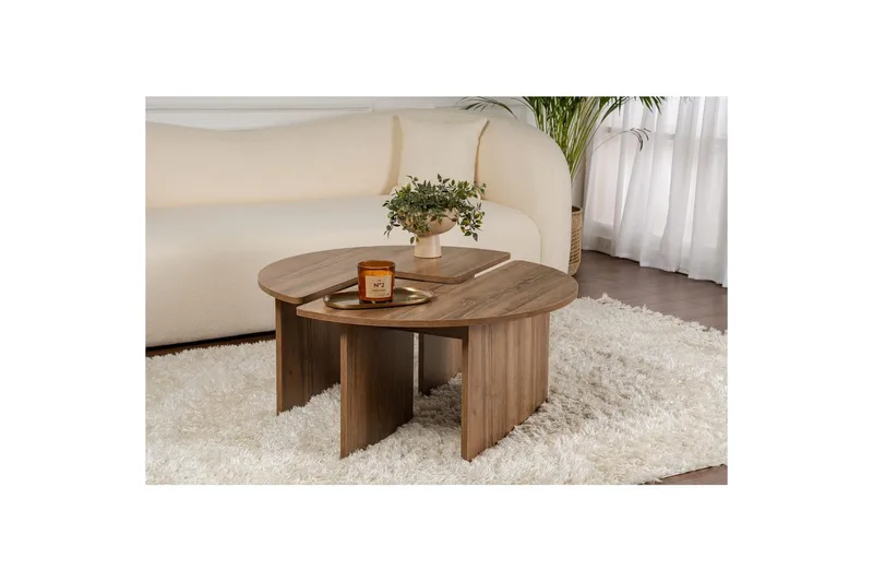 Sohvapöytä Haruya Pähkinäpuu - Pähkinäpuu - Huonekalut - Pöytä & ruokailuryhmä - Apupöytä & sivupöytä - Sarjapöytä