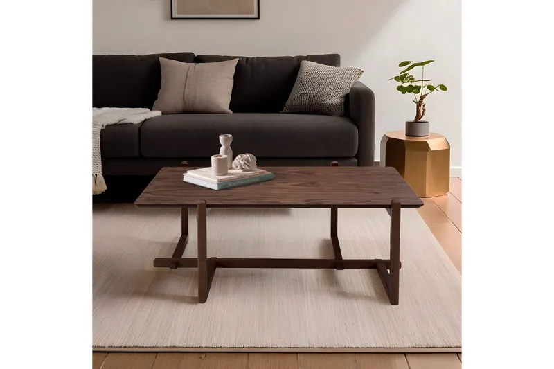 Sohvapöytä Harven Pähkinäpuu - Keskisävyinen puu - Huonekalut - Pöytä & ruokailuryhmä - Sohvapöytä
