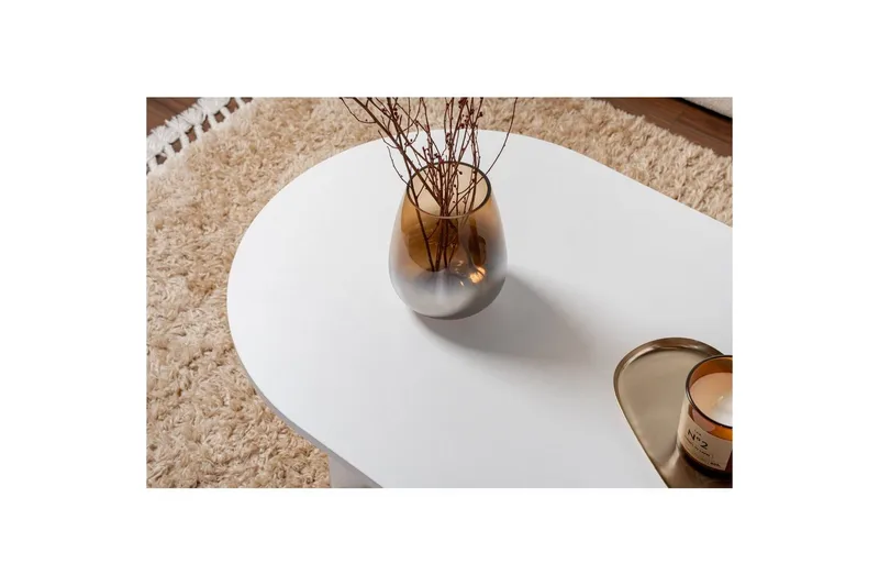 Sohvapöytä Hasina Valkoinen - Valkoinen - Huonekalut - Pöytä & ruokailuryhmä - Sohvapöytä