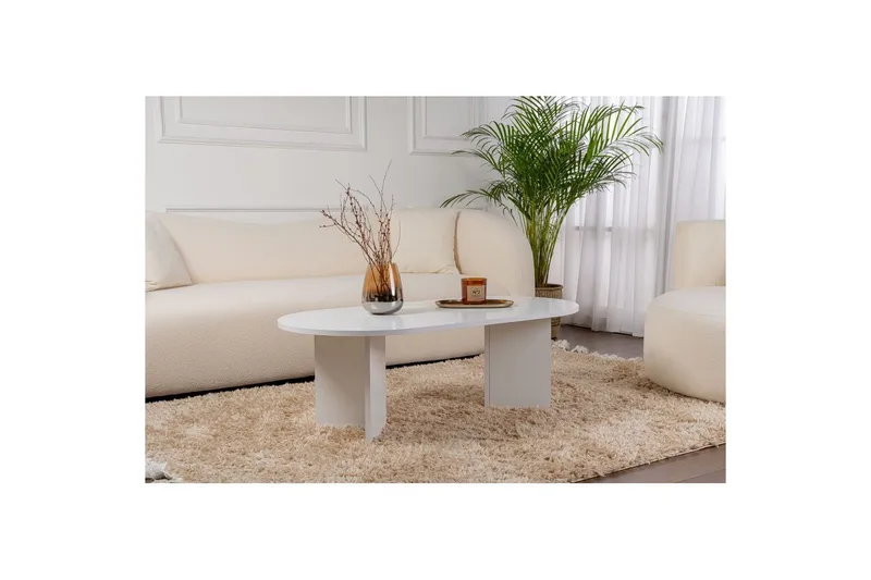 Sohvapöytä Hasina Valkoinen - Valkoinen - Huonekalut - Pöytä & ruokailuryhmä - Sohvapöytä