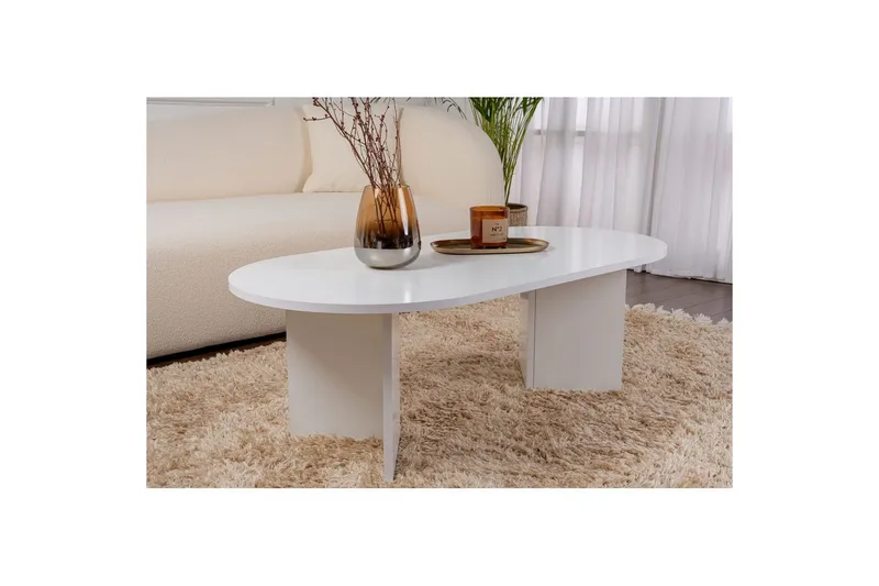 Sohvapöytä Hasina Valkoinen - Valkoinen - Huonekalut - Pöytä & ruokailuryhmä - Sohvapöytä