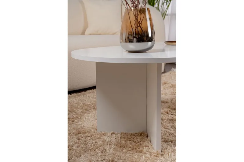 Sohvapöytä Hasina Valkoinen - Valkoinen - Huonekalut - Pöytä & ruokailuryhmä - Sohvapöytä