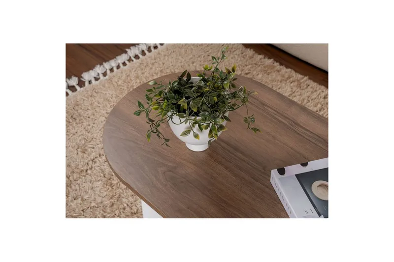 Sohvapöytä Hasina Pähkinävalkoinen - Pähkinävalkoinen - Huonekalut - Pöytä & ruokailuryhmä - Sohvapöytä