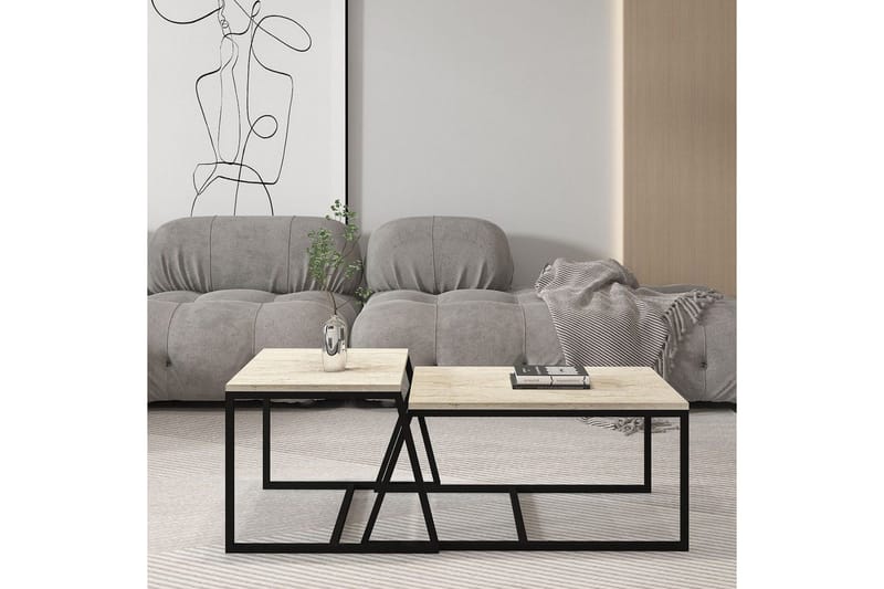 Sohvapöytä Hebamal Travertiini - Luonnollinen - Huonekalut - Pöytä & ruokailuryhmä - Apupöytä & sivupöytä - Sarjapöytä