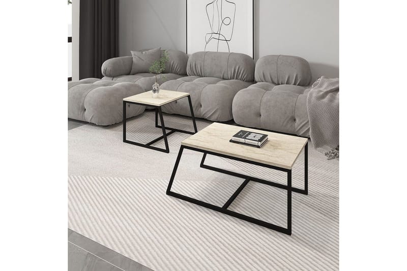 Sohvapöytä Hebamal Travertiini - Luonnollinen - Huonekalut - Pöytä & ruokailuryhmä - Apupöytä & sivupöytä - Sarjapöytä