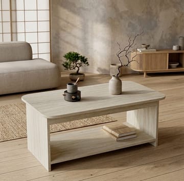 Sohvapöytä Homitis Chibo (100 x 41,8 x 50 cm) Travertiini - Huonekalut - Pöytä & ruokailuryhmä - Sohvapöytä - Sohvapöytä säilytystilalla