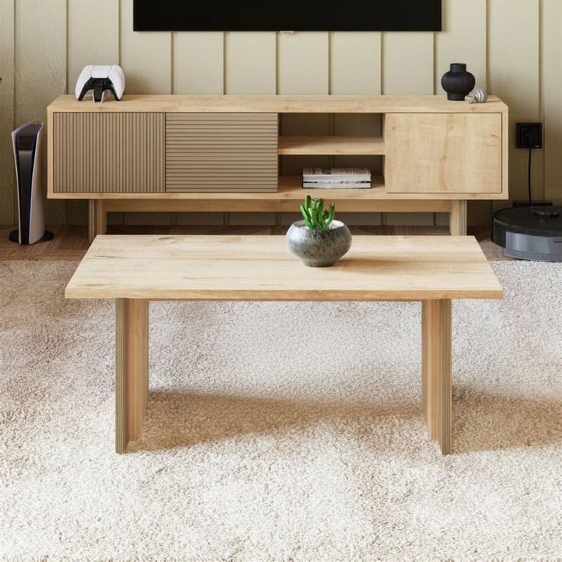 Sohvapöytä Homitis Ravello (90 x 40 x 50 cm) Sapphire Oak - Huonekalut - Pöytä & ruokailuryhmä - Sohvapöytä