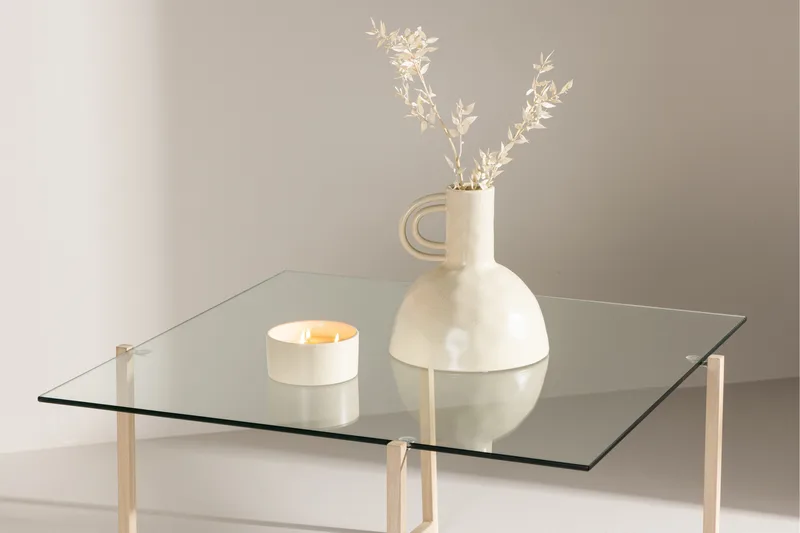 Hybrid Sohvapöytä 80x80 cm - Läpinäkyvä - Huonekalut - Pöytä & ruokailuryhmä - Sohvapöytä