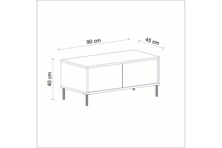 Sohvapöytä Imaj 90 cm - Valkoinen - Sohvapöytä
