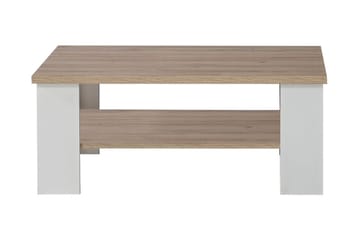 Jatkettava pöytä Luxted 107 cm - Valkoinen/Ruskea - Huonekalut - Pöytä & ruokailuryhmä - Sohvapöytä