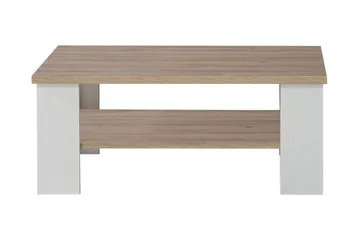 Jatkettava pöytä Luxted 107 cm - Valkoinen/Ruskea - Huonekalut - Pöytä & ruokailuryhmä - Sohvapöytä