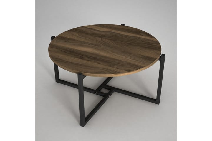 Sohvapöytä Jospeh 73 cm Pyöreä - Pähkinänruskea/Musta - Sohvapöytä