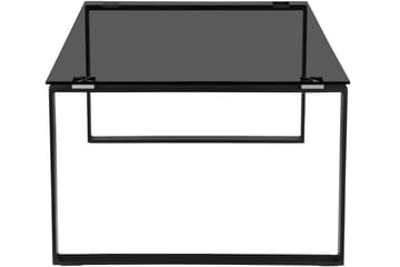 Kaedien sohvapöytä 110x70 cm suorakulmainen lasi ja metalli - Savunharmaa - Huonekalut - Pöytä & ruokailuryhmä - Sohvapöytä