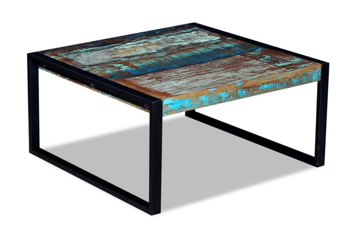 Kahvipöytä Kiinteä Uusiokäytetty Puu 80x80x40 cm - Monivärinen - Sohvapöytä
