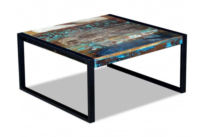 Kahvipöytä Kiinteä Uusiokäytetty Puu 80x80x40 cm - Monivärinen - Sohvapöytä