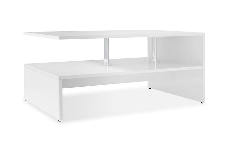 Kahvipöytä Lastulevy 90x59x42 cm Valkoinen - Valkoinen - Huonekalut - Pöytä & ruokailuryhmä - Sohvapöytä