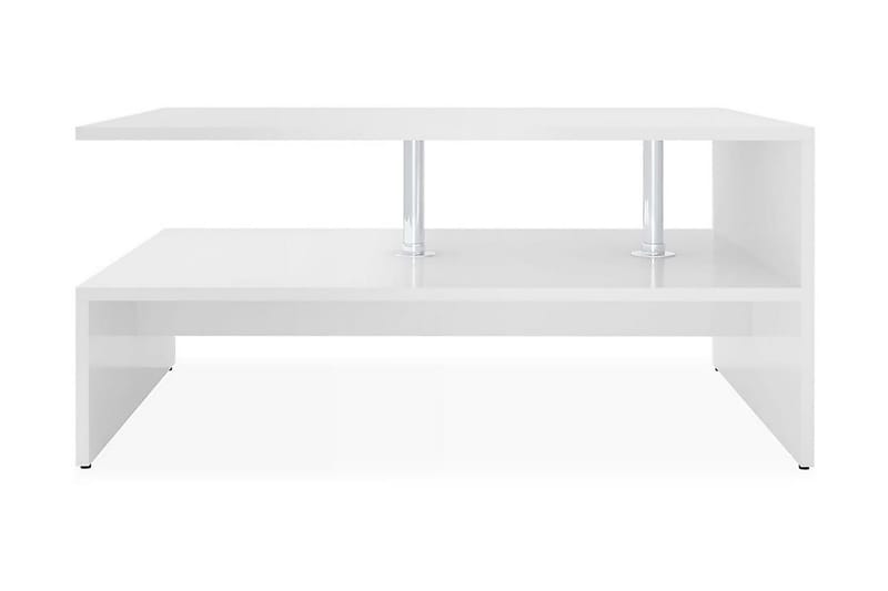 Kahvipöytä Lastulevy 90x59x42 cm Valkoinen - Valkoinen - Huonekalut - Pöytä & ruokailuryhmä - Sohvapöytä