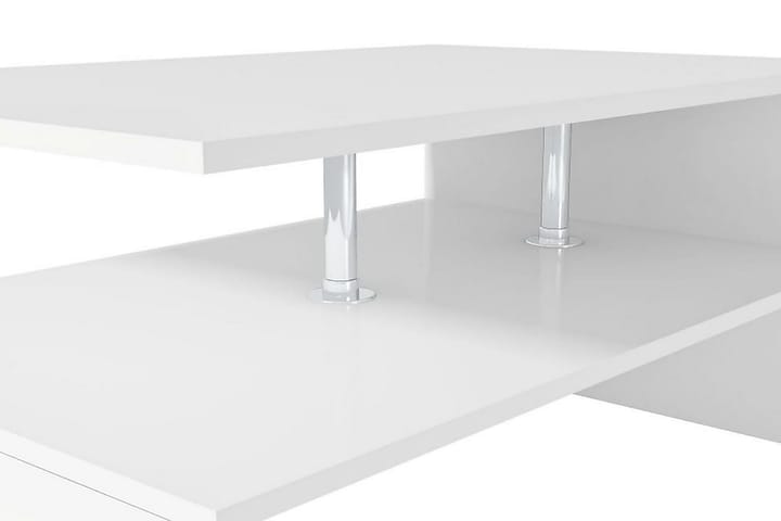 Kahvipöytä Lastulevy 90x59x42 cm Valkoinen - Valkoinen - Sohvapöytä