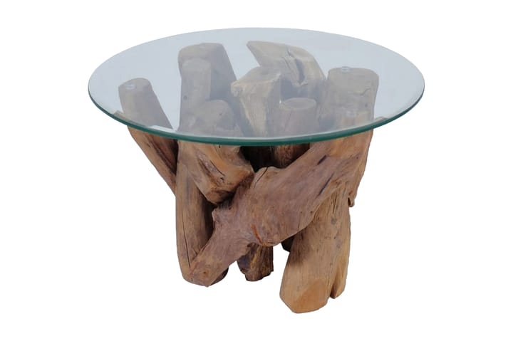 Kahvipöytä Täysi Tiikki 60 cm - Ruskea - Sohvapöytä