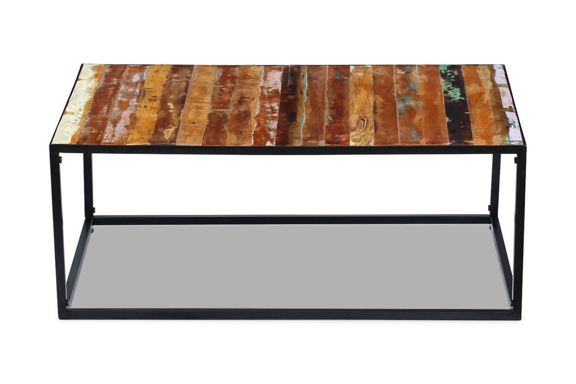 Kahvipöytä Täysi Uusiokäytetty Puu 100x60x40 cm - Ruskea - Huonekalut - Pöytä & ruokailuryhmä - Sohvapöytä