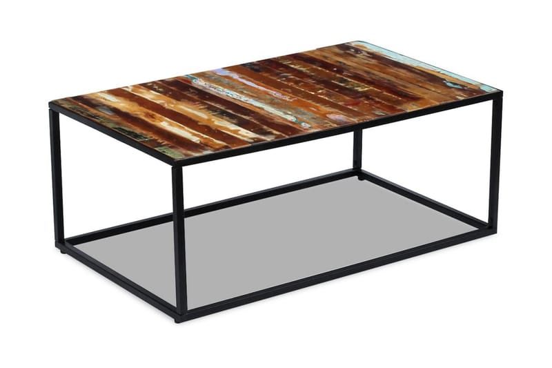Kahvipöytä Täysi Uusiokäytetty Puu 100x60x40 cm - Ruskea - Huonekalut - Pöytä & ruokailuryhmä - Sohvapöytä