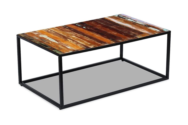 Kahvipöytä Täysi Uusiokäytetty Puu 100x60x40 cm - Ruskea - Huonekalut - Pöytä & ruokailuryhmä - Sohvapöytä