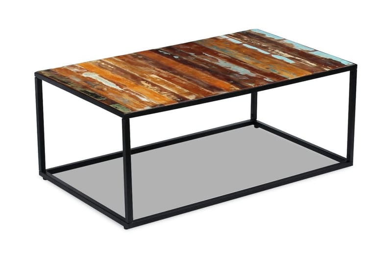 Kahvipöytä Täysi Uusiokäytetty Puu 100x60x40 cm - Ruskea - Huonekalut - Pöytä & ruokailuryhmä - Sohvapöytä