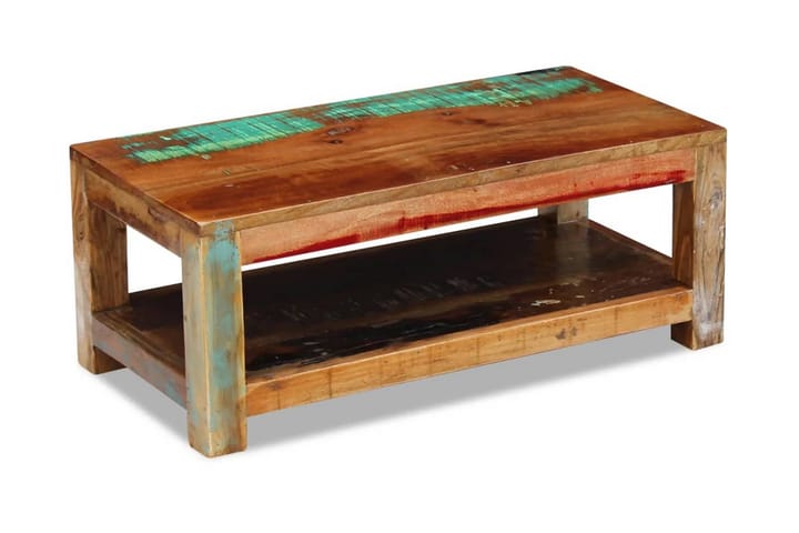 Kahvipöytä Täysi Uusiokäytetty Puu 90x45x35 cm - Ruskea - Sohvapöytä