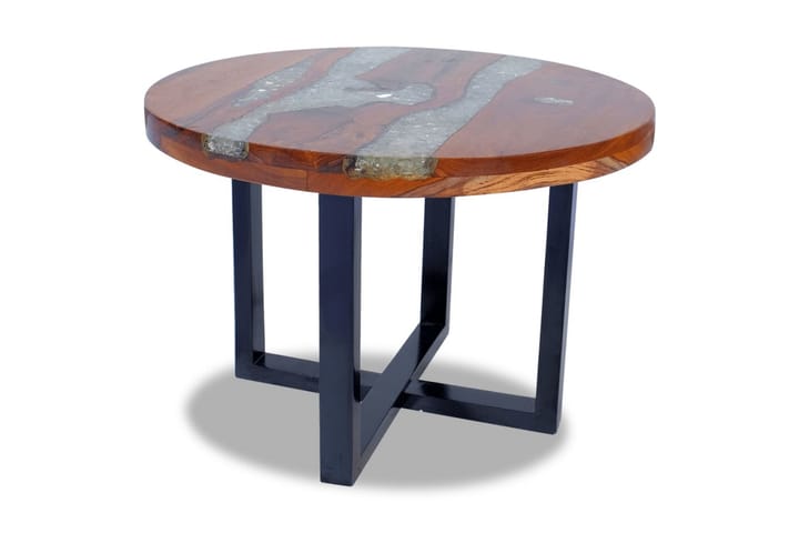 Kahvipöytä Tiikki Hartsi 60 cm - Ruskea - Sohvapöytä