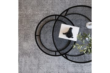 Kashiwa 60 cm pyöreä sohvapöytä lasia ja metallia - Savunharmaa - Huonekalut - Pöytä & ruokailuryhmä - Sohvapöytä