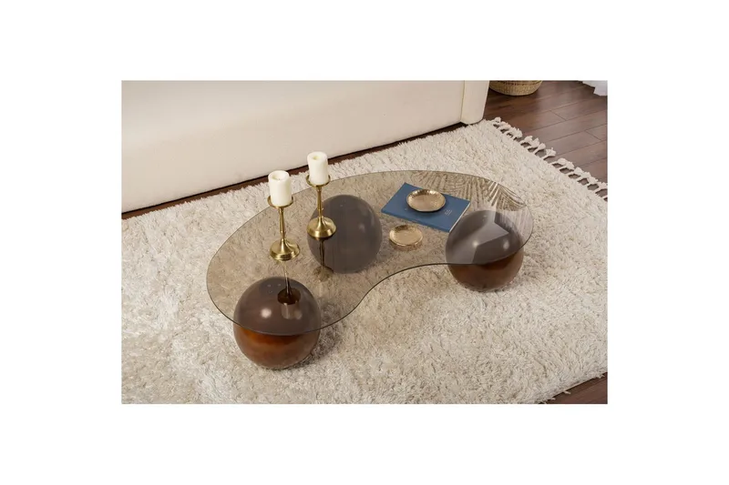 Sohvapöytä Kavilashlo Pähkinä / Pronssi - Pähkinä / Pronssi - Huonekalut - Pöytä & ruokailuryhmä - Sohvapöytä