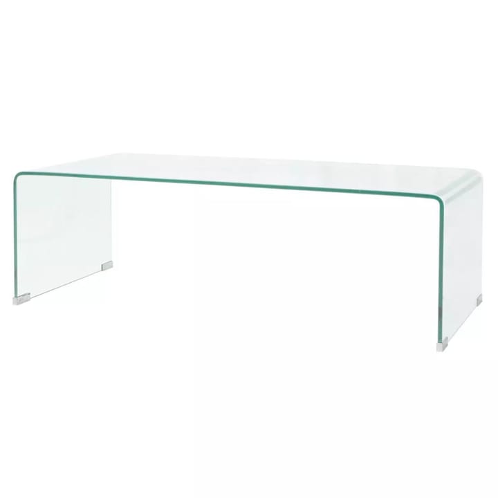 Sohvapöytä Kirkas karkaistu lasi 100x48x33 cm - Läpinäkyvä - Sohvapöytä