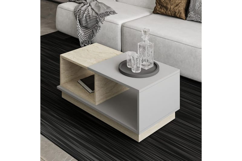 Sohvapöytä Konsepti Travertiini / Harmaa - Travertiini / Harmaa - Huonekalut - Pöytä & ruokailuryhmä - Sohvapöytä