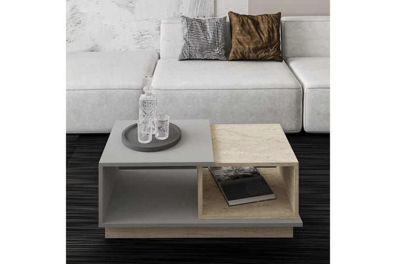 Sohvapöytä Konsepti Travertiini / Harmaa - Travertiini / Harmaa - Huonekalut - Pöytä & ruokailuryhmä - Sohvapöytä