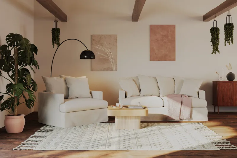 Kopparbo Sivupöytä 80 cm - Vaalea valkolakattu tammi - Huonekalut - Pöytä & ruokailuryhmä - Sohvapöytä