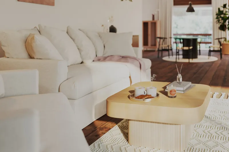 Kopparbo Sivupöytä 80 cm - Vaalea valkolakattu tammi - Huonekalut - Pöytä & ruokailuryhmä - Sohvapöytä