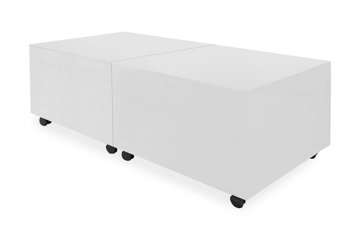 Sohvapöytä korkeakiilto valkoinen 120x60x35 cm - Valkoinen - Sohvapöytä