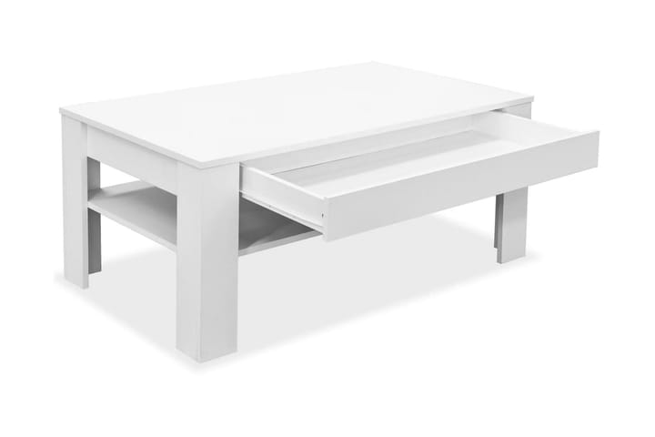 Sohvapöytä Lastulevy 110x65x48 cm Valkoinen - Valkoinen - Sohvapöytä