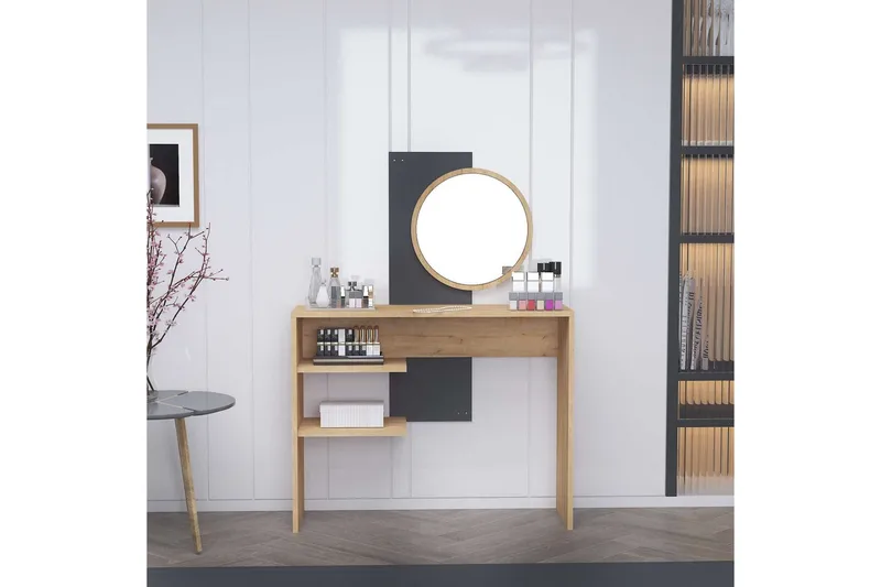 Laxman Kampauspöytä 96 cm - Sininen/Antrasiitti - Huonekalut - Pöytä & ruokailuryhmä - Meikki- & kampauspöydät - Meikkipöytä peilillä