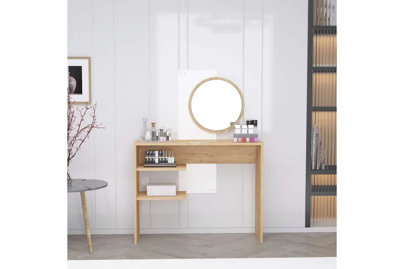 Laxman Kampauspöytä 96 cm - Sininen/Valkoinen - Huonekalut - Pöytä & ruokailuryhmä - Meikki- & kampauspöydät - Meikkipöytä peilillä