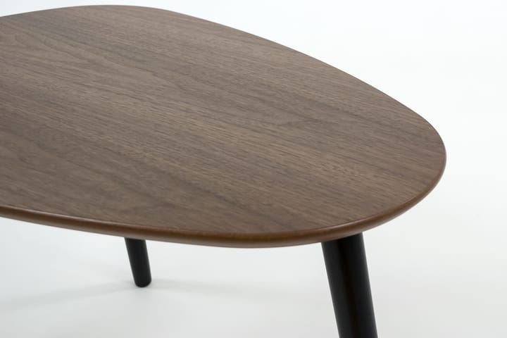 Sohvapöytä Lovitz 68 cm Pyöreä - Pähkinä/Musta - Sohvapöytä