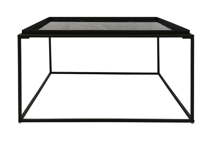 Sohvapöytä Lyness 80 cm Marmorikuvio Neliö - Musta - Marmoripöydät - Sohvapöytä