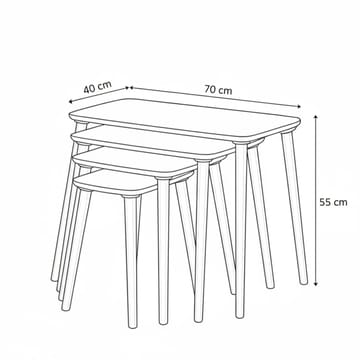 Lyvenn sarjapöydät 70 cm - Huonekalut - Pöytä & ruokailuryhmä - Sohvapöytä - Arkkupöytä