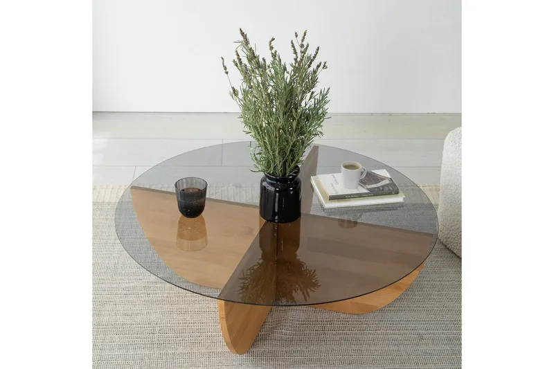 Sohvapöytä Makhan Tammi - Vaaleanruskea - Huonekalut - Pöytä & ruokailuryhmä - Sohvapöytä