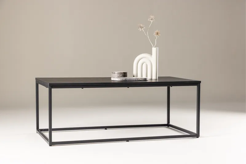 Mallan suorakulmainen sohvapöytä 120x60 cm maalattua puuta - Musta - Huonekalut - Pöytä & ruokailuryhmä - Sohvapöytä