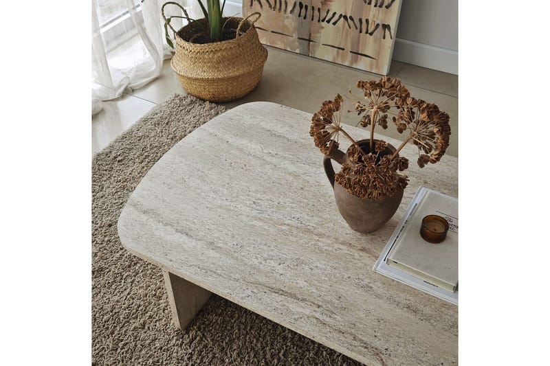 Sohvapöytä Malo Travertiini - Travertiini - Huonekalut - Pöytä & ruokailuryhmä - Sohvapöytä