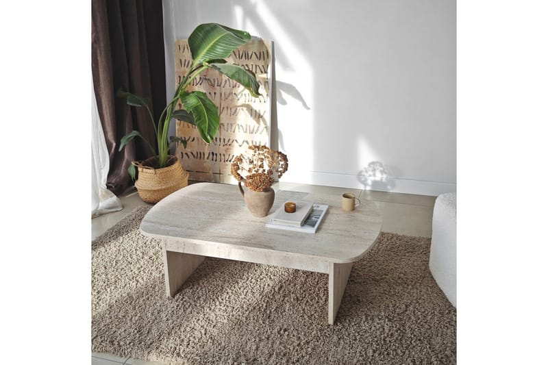Sohvapöytä Malo Travertiini - Travertiini - Huonekalut - Pöytä & ruokailuryhmä - Sohvapöytä